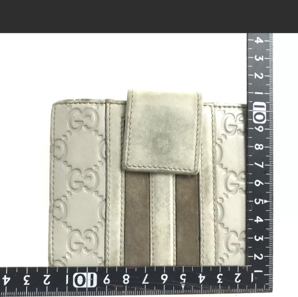 GUCCI🥳HP🥳Gucci GG White Leather Wallet - Picture 2 of 12